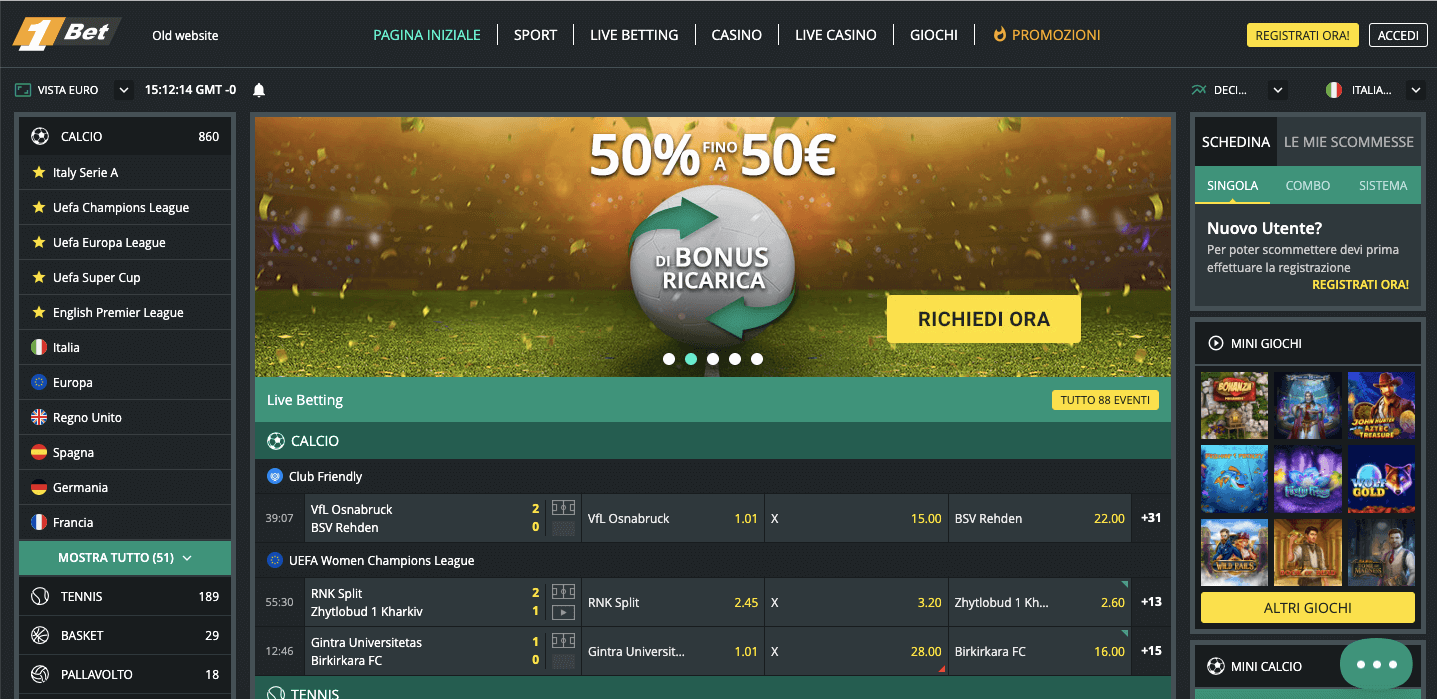 1bet 7 1Bet Svizzera: come accedere